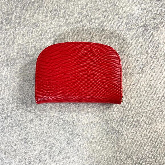 Anne Klein Small Red Wallet With Gold‎ Detail Womens Coin Purse - Picture 4 of 8